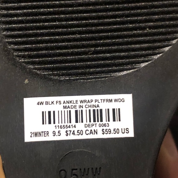 Torrid Black Strappy Wrap Platform Wedge (WW) Size 9.5 WW - Picture 10 of 10